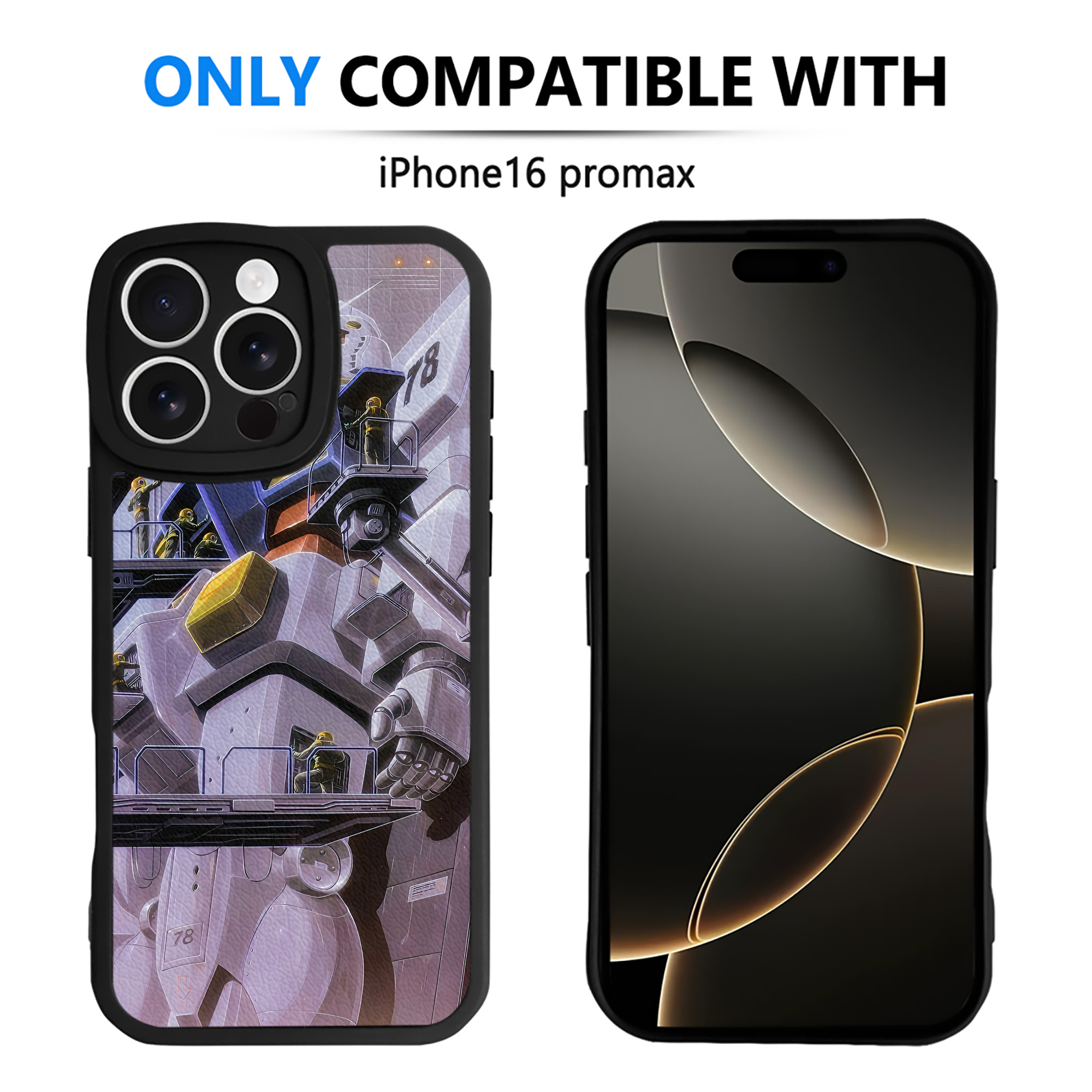 （画像用） 機動戦士ガンダム Mobile Suit Gundam 【iPhone 16シリーズ対応】シリコンスマホケース（レザー調） 材質：シリコン
